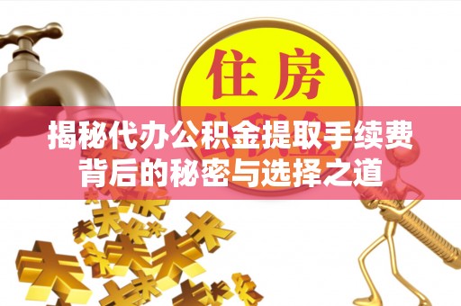 卫辉揭秘代办公积金提取手续费背后的秘密与选择之道