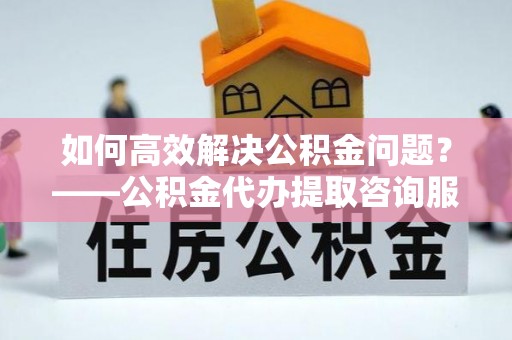 卫辉如何高效解决公积金问题？——公积金代办提取咨询服务指南