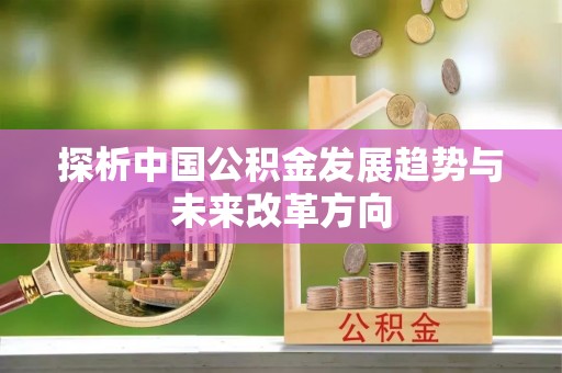 卫辉探析中国公积金发展趋势与未来改革方向