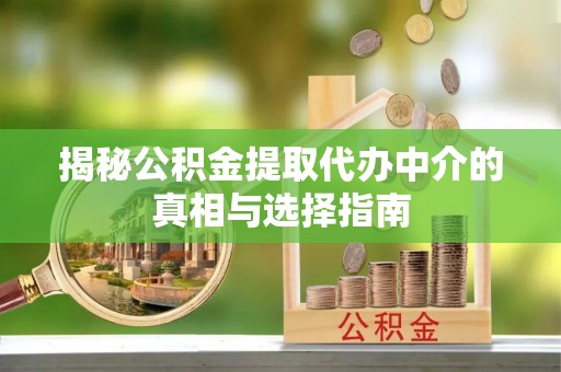 卫辉揭秘公积金提取代办中介的真相与选择指南