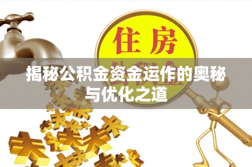 卫辉揭秘公积金资金运作的奥秘与优化之道