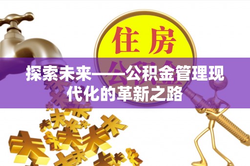 卫辉探索未来——公积金管理现代化的革新之路